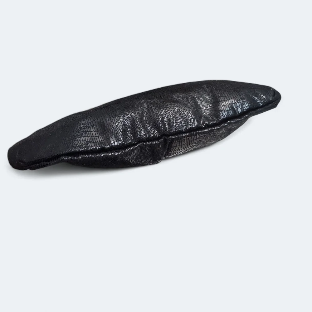 GAP Black Faux Snakeskin Clutch